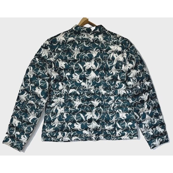 New Louis Castel Green White Down Quilted Zip Lightweight Jacket Puffer - Picture 3 of 12